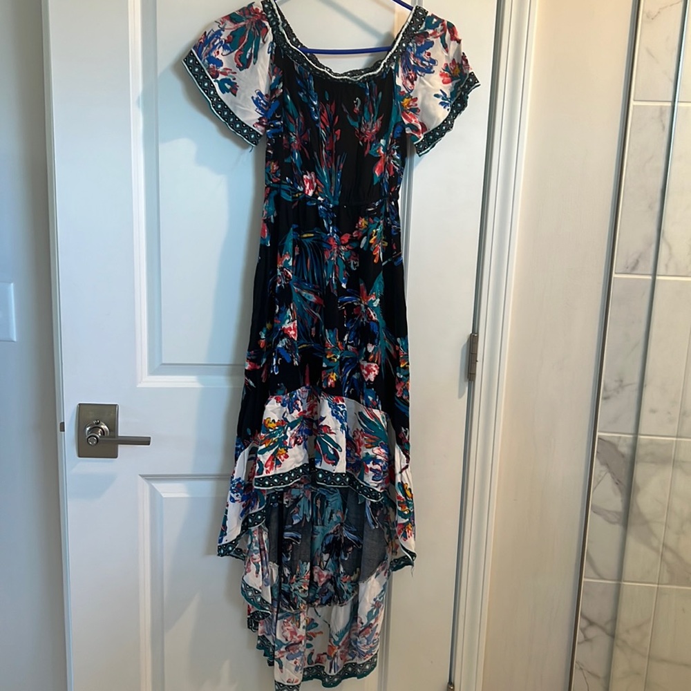 Broad off shoulder floral dress!